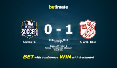 Pronóstico, probabilidades y consejos de apuestas Amman FC vs Al-Arabi Irbid 23/12/2024