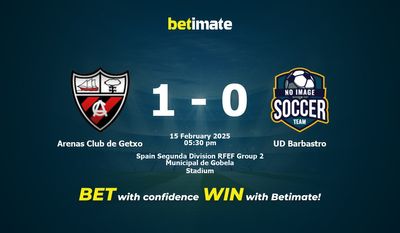 Predicción, cuotas y consejos de apuestas Arenas Club de Getxo vs UD Barbastro 15/02/2025