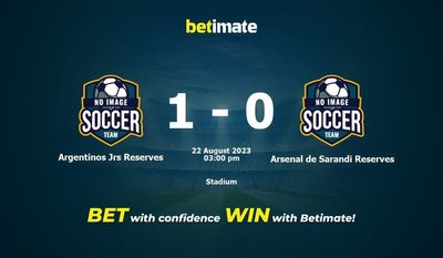 Predicción, cuotas y consejos de apuestas de Argentinos Jrs Reserves vs Arsenal de Sarandí Reserves 22/08/2023