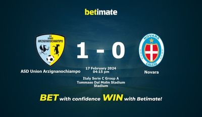 Predicciones, cuotas y consejos de apuestas para ASD Union Arzignanochiampo vs Novara 17/02/2024