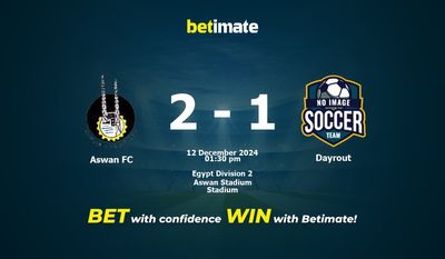 Pronóstico, probabilidades y consejos de apuestas para Aswan FC vs Dayrout 12/12/2024