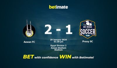 Predicción, cuotas y consejos de apuestas de Aswan FC vs Proxy SC 29/01/2024