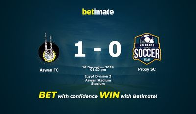 Pronóstico, probabilidades y consejos de apuestas para Aswan FC vs Proxy SC 16/12/2024