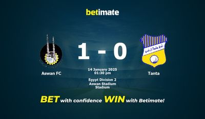 Pronóstico, probabilidades y consejos de apuestas para Aswan FC vs Tanta 14/01/2025