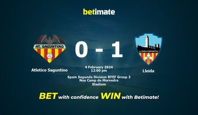 Predicción, cuotas y consejos de apuestas Atlético Saguntino vs Lleida 04/02/2024
