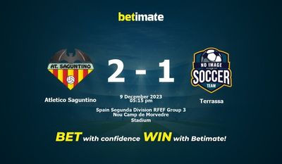 Predicción, cuotas y consejos de apuestas Atlético Saguntino vs Terrassa 09/12/2023