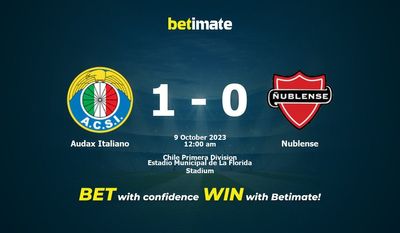 Predicciones, cuotas y consejos de apuestas de Audax Italiano vs Nublense 08/10/2023
