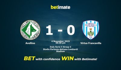 Predicción, cuotas y consejos de apuestas Avellino vs Virtus Francavilla 04/11/2023