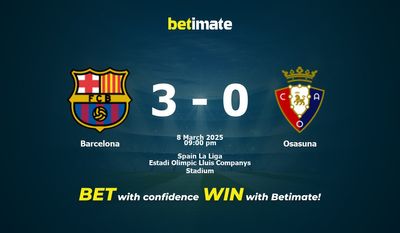 Pronóstico Barcelona vs Osasuna, cuotas y consejos de apuestas 08/03/2025