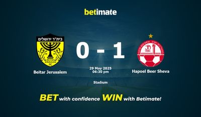 Beitar Jerusalén vs Hapoel Beer Sheva: Pronóstico, cuotas y pronósticos de apuestas (29/05/2025)