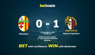 Predicción, cuotas y consejos de apuestas Birkirkara vs Hamrun Spartans 02/12/2023