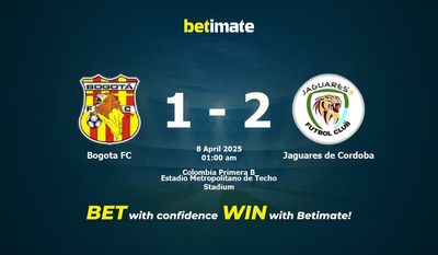 Pronóstico, cuotas y pronósticos de apuestas para el partido Bogotá FC vs. Jaguares de Córdoba (08/04/2025)