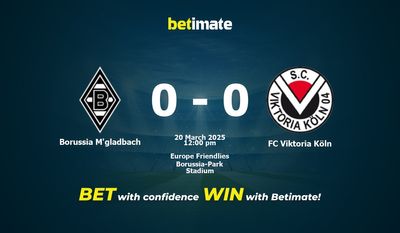 Predicción, cuotas y consejos de apuestas Borussia M'gladbach vs FC Viktoria Köln 20/03/2025