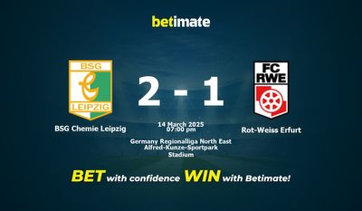 Pronóstico, cuotas y pronósticos de apuestas para el BSG Chemie Leipzig vs. Rot-Weiss Erfurt (14/03/2025)
