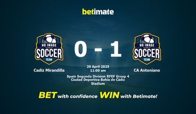Pronóstico, cuotas y consejos de apuestas del Cádiz Mirandilla vs. CA Antoniano (20/04/2025)