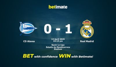 Pronóstico, cuotas y consejos de apuestas del CD Alavés vs. Real Madrid (13/04/2025)