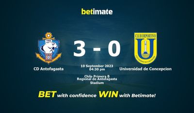 Predicción, cuotas y consejos de apuestas CD Antofagasta vs Universidad de Concepción 10/09/2023