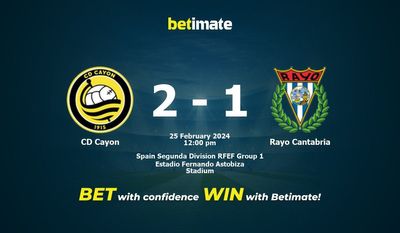 Predicción, cuotas y consejos de apuestas CD Cayón vs Rayo Cantabria 25/02/2024