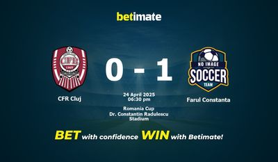 Predicciones, cuotas y consejos de apuestas para CFR Cluj vs Farul Constanta 24/04/2025