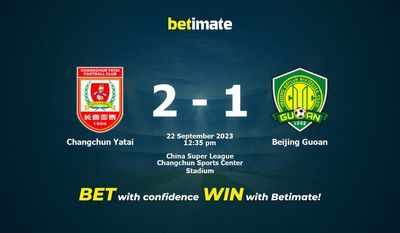 Predicción, probabilidades y consejos de apuestas Changchun Yatai vs Beijing Guoan 22/09/2023