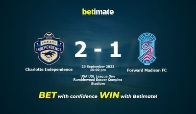 Predicción, probabilidades y consejos de apuestas de Charlotte Independence vs Forward Madison FC 23/09/2023