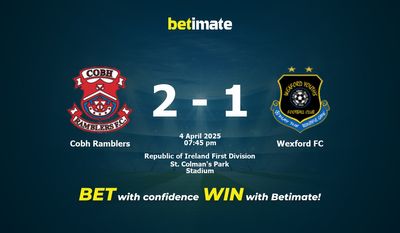 Pronóstico, cuotas y consejos de apuestas para el Cobh Ramblers vs. Wexford FC (04/04/2025)