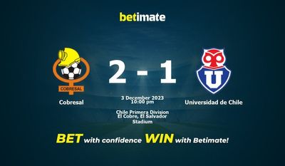 Predicción, cuotas y consejos de apuestas Cobresal vs Universidad de Chile 03/12/2023