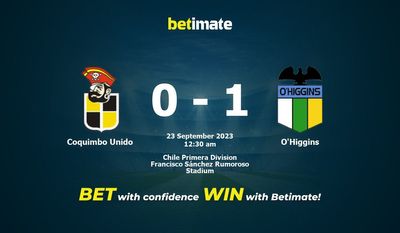 Predicción, probabilidades y consejos de apuestas Coquimbo Unido vs O'Higgins 22/09/2023