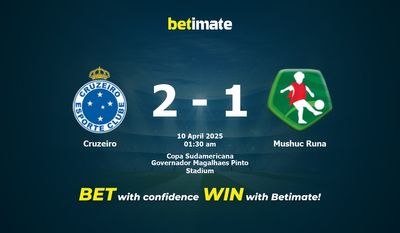 Pronóstico, cuotas y pronósticos de apuestas para el partido Cruzeiro vs. Mushuc Runa (10/04/2025)