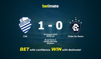 CSA vs Clube Do Remo Predicción, Cuotas y Consejos de Apuestas 20/08/2023