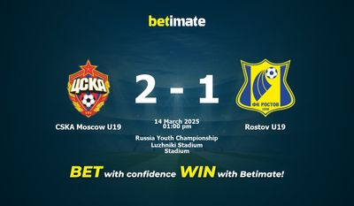 Pronóstico, cuotas y pronósticos de apuestas CSKA Moscú Sub-19 vs Rostov Sub-19 14/03/2025