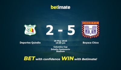 Predicción, cuotas y consejos de apuestas para Deportes Quindío vs Boyacá Chico 29/05/2025