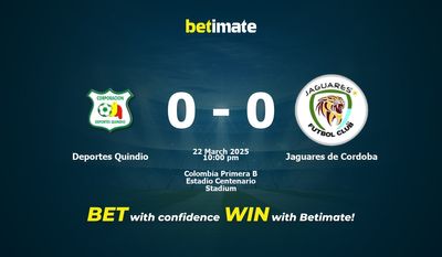 Predicción, probabilidades y consejos de apuestas Deportes Quindío vs Jaguares de Córdoba 22/03/2025