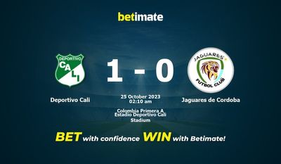 Predicción, cuotas y consejos de apuestas Deportivo Cali vs Jaguares de Córdoba 25/10/2023