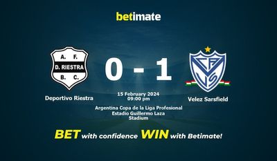Pronóstico Deportivo Riestra vs Vélez Sarsfield, cuotas y consejos de apuestas 15/02/2024