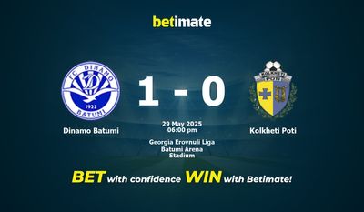 Predicción, cuotas y consejos de apuestas para Dinamo Batumi vs Kolkheti Poti 29/05/2025