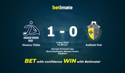 Predicción, cuotas y consejos de apuestas Dinamo Tbilisi vs Kolkheti Poti 03/05/2025