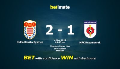 Predicción, cuotas y consejos de apuestas Dukla Banska Bystrica vs MFK Ruzomberok 04/05/2025