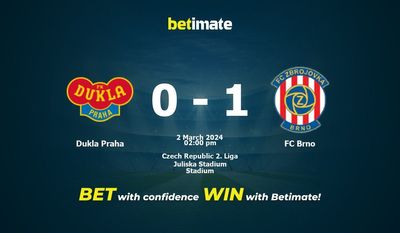 Predicción, cuotas y consejos de apuestas Dukla Praha vs FC Brno 02/03/2024
