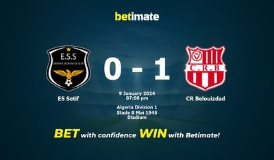 Predicción, cuotas y consejos de apuestas ES Sétif vs CR Belouizdad 09/01/2024
