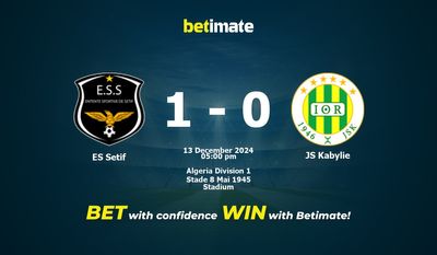 Pronóstico, probabilidades y consejos de apuestas para ES Setif vs JS Kabylie 13/12/2024