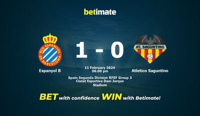Predicción, cuotas y consejos de apuestas Espanyol B vs Atlético Saguntino 11/02/2024