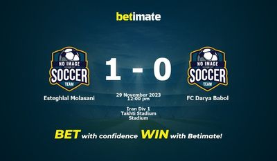 Predicciones, cuotas y consejos de apuestas para Esteghlal Molasani vs FC Darya Babol 29/11/2023