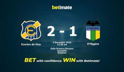 Predicción, cuotas y consejos de apuestas Everton de Viña vs O'Higgins 02/12/2023