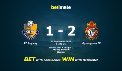 Predicciones, cuotas y consejos de apuestas de FC Anyang vs Gyeongnam FC 20/09/2023