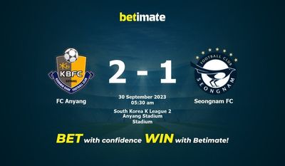Predicciones, cuotas y consejos de apuestas de FC Anyang vs Seongnam FC 30/09/2023