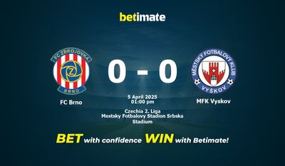 Predicción, cuotas y consejos de apuestas FC Brno vs MFK Vyskov 05/04/2025