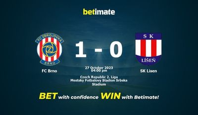 Predicción, cuotas y consejos de apuestas FC Brno vs SK Lisen 27/10/2023