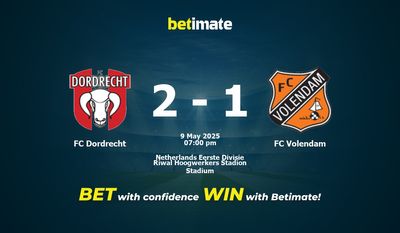 Predicción, cuotas y consejos de apuestas FC Dordrecht vs FC Volendam 09/05/2025