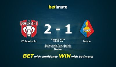Predicciones, cuotas y consejos de apuestas para FC Dordrecht vs Telstar 08/03/2024